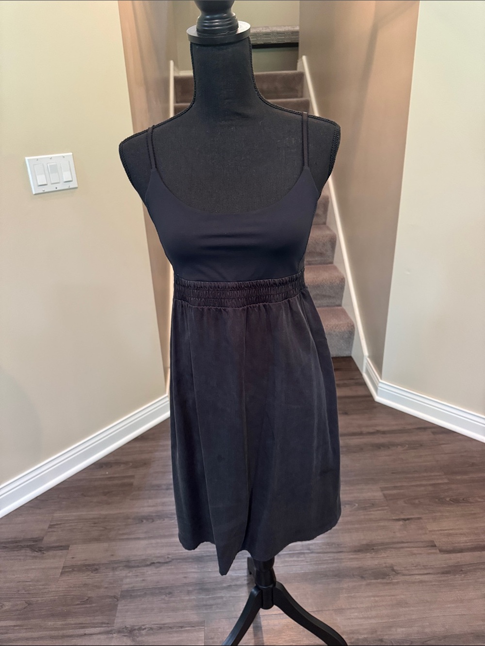 lululemon athletica Black Sleeveless Scoop Neck Dress